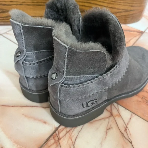 UGG Charcoal Suede Winter Boots - Picture 3 of 7
